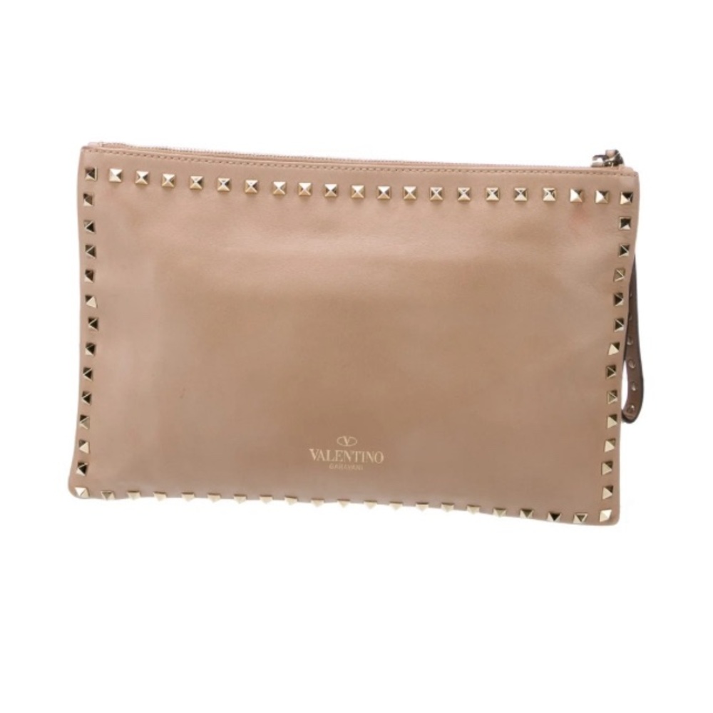 Valentino Rockstud Leather Clutch
